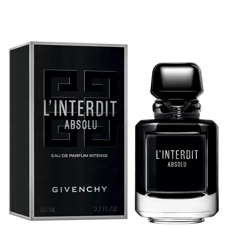 A imagem mostra a caixa e o frasco do perfume lado a lado.
