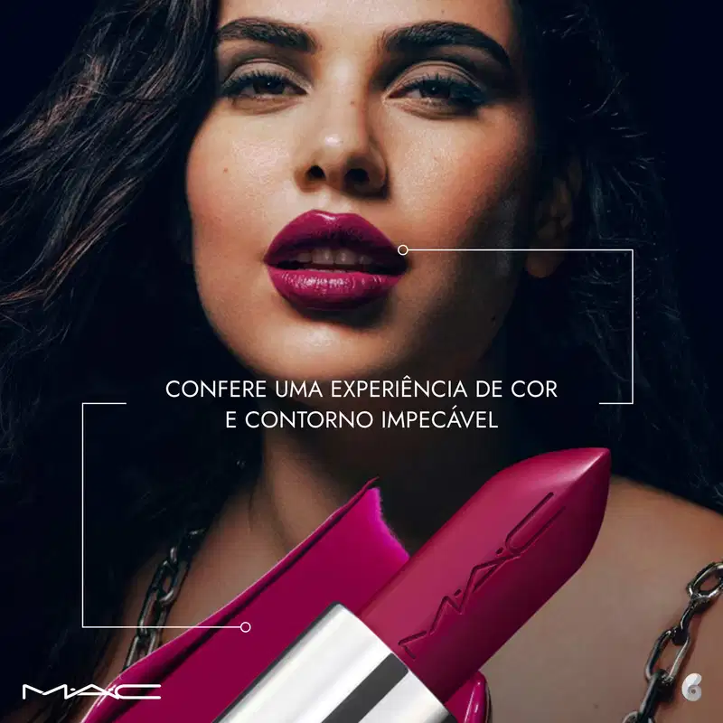 M·A·C MACximal Satin Pink Peppermint - Batom Acetinado 3,5g