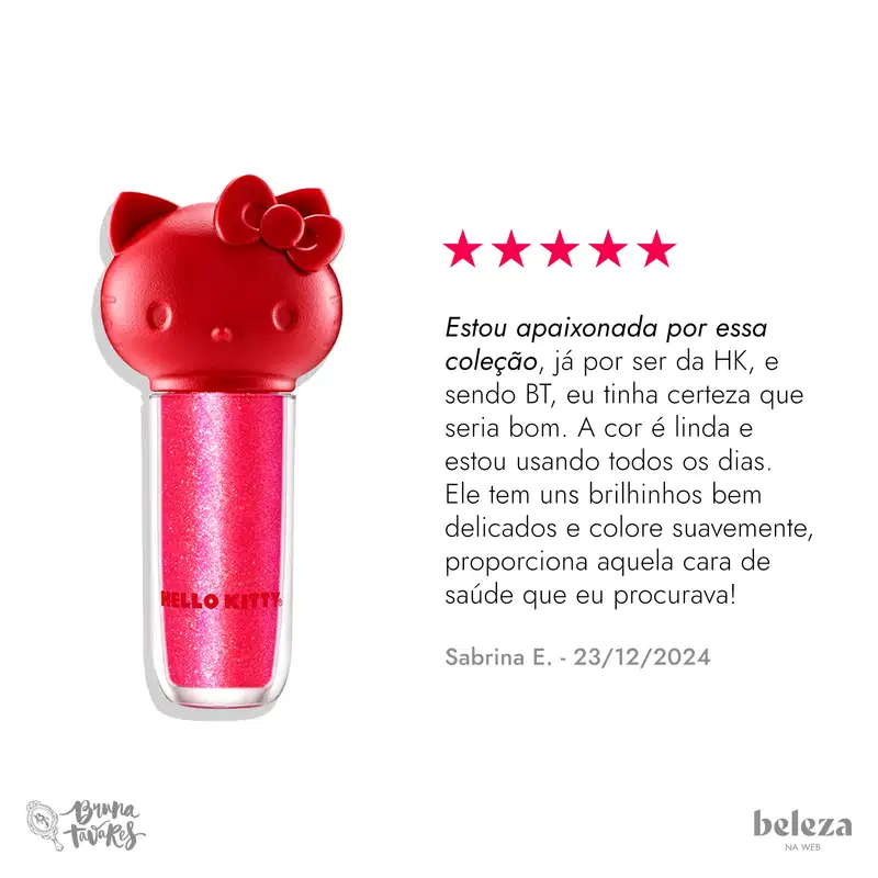Bruna Tavares Hello Kitty Birthday - Lip Oil 4,5ml