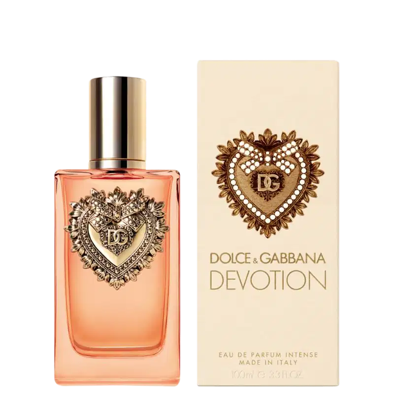 A imagem mostra o frasco do perfume ao lado da embalagem.
