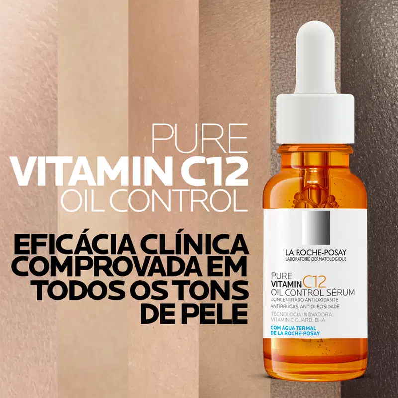 La Roche-Posay Pure Vitamin C12 Oil Control - Sérum Facial Redutor de Linhas 15ml