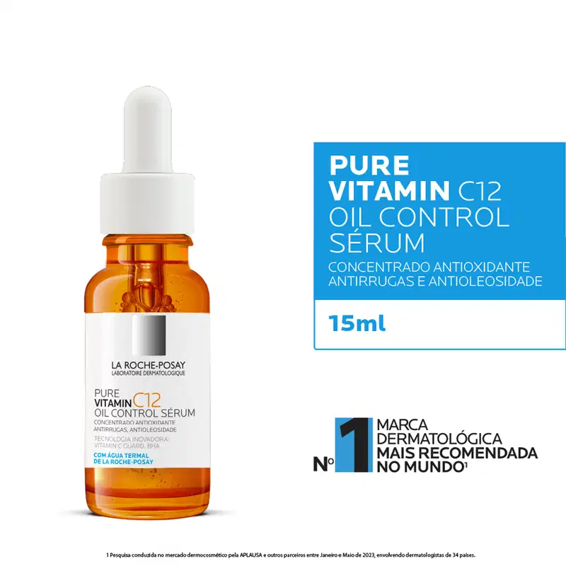 La Roche-Posay Pure Vitamin C12 Oil Control - Sérum Facial Redutor de Linhas 15ml