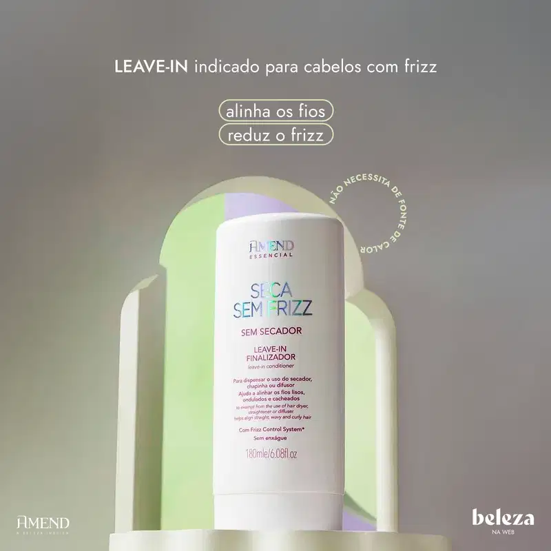 Amend Seca Sem Frizz - Leave-in Finalizador 180g
