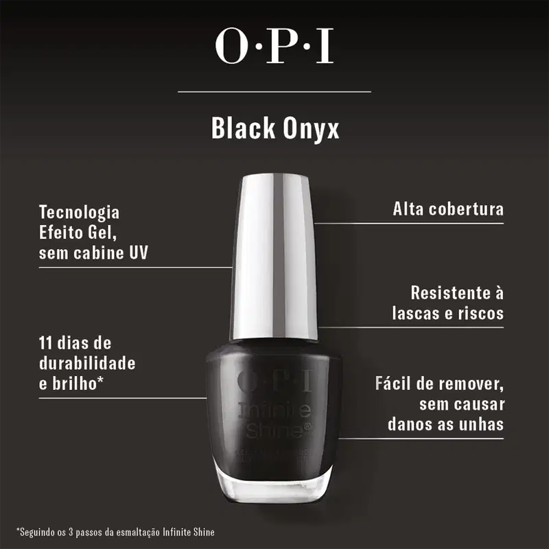 OPI Infinite Shine Black Onyx - Esmalte Cremoso 15ml