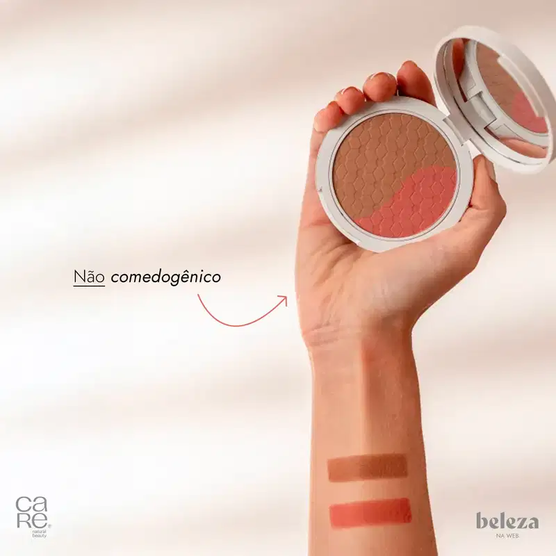 CARE Natural Beauty Pink Mocha - Blush em Pó Multifuncional 12g