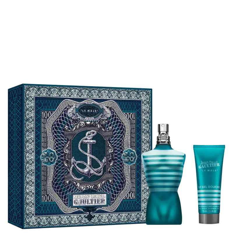 Conjunto Jean Paul Gaultier Le Male Eau de Toilette - Perfume Masculino 125ml + Gel de Banho 75ml