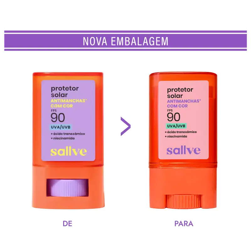 Sallve Antimanchas FPS 90 Cor 3 - Protetor Solar 15g