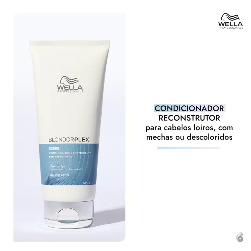 CONDICIONADOR RECONSTRUTOR para cabelos loiros, com mechas ou descoloridos