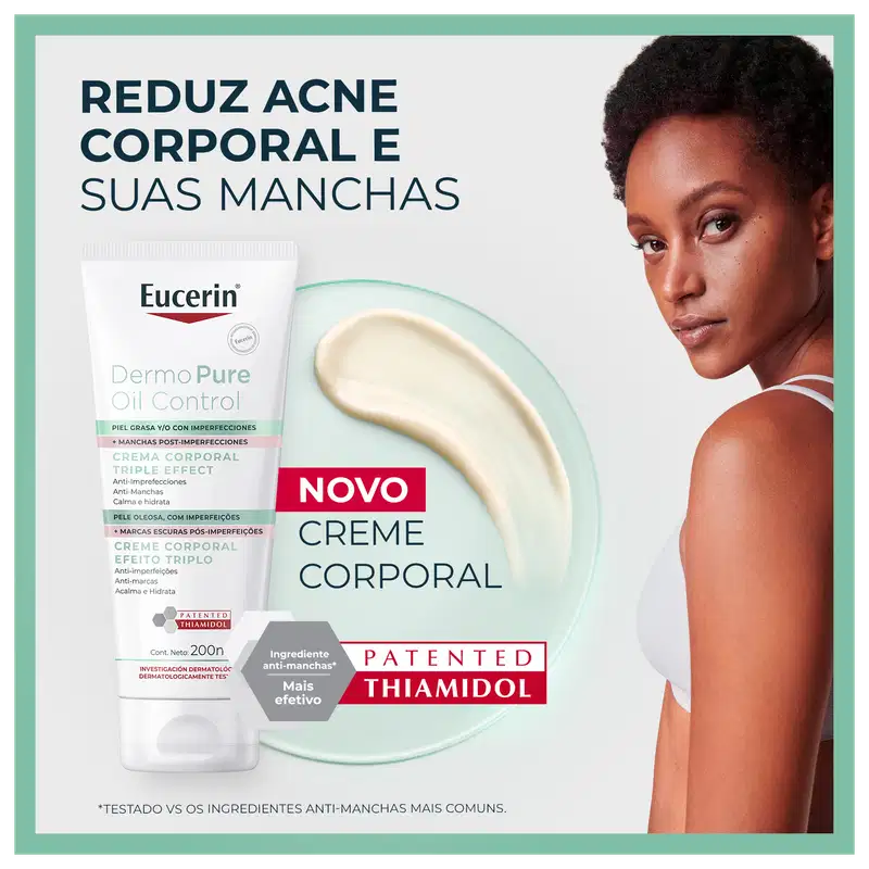 Eucerin Dermo Pure Efeito Triplo - Creme Corporal Antiacne 200ml
