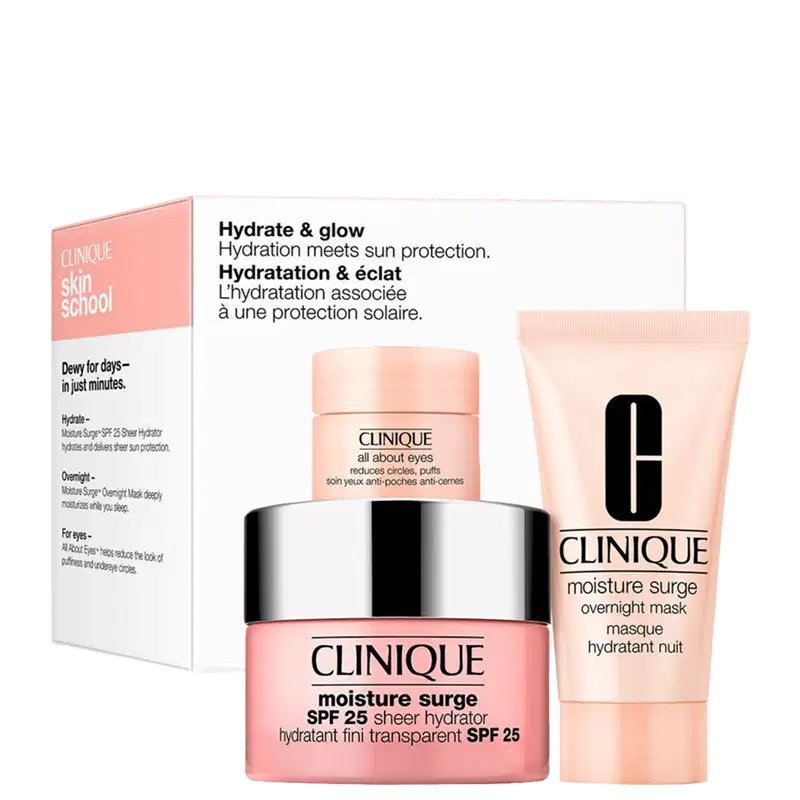 Kit Clinique Moisture Surge™ SPF 25 Sheer Hydrator (3 Produtos)