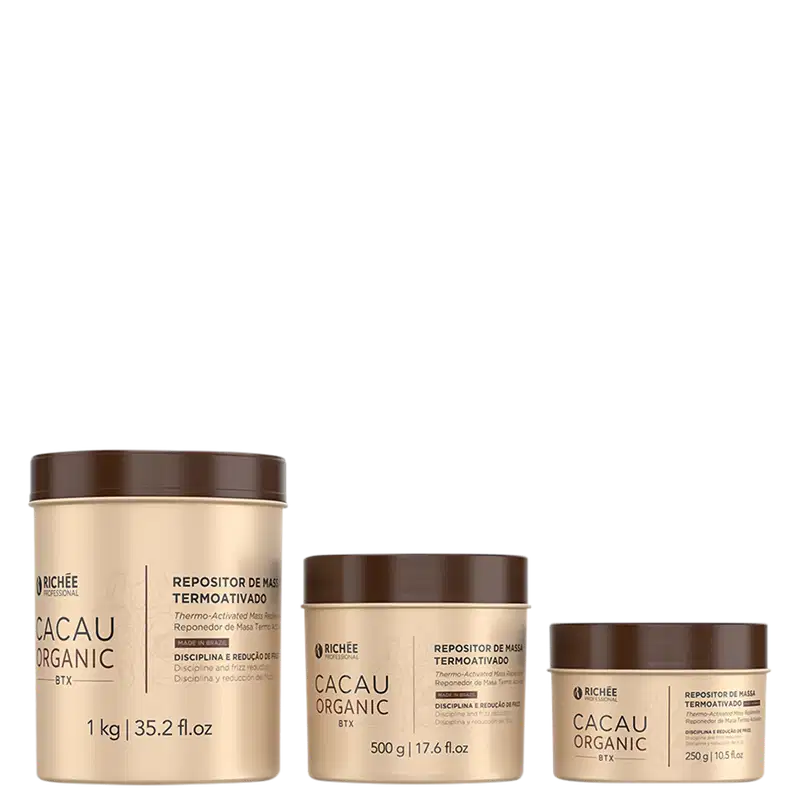 Repositor de Massa Capilar Richée Professional Cacau Organic Btx, 500g.