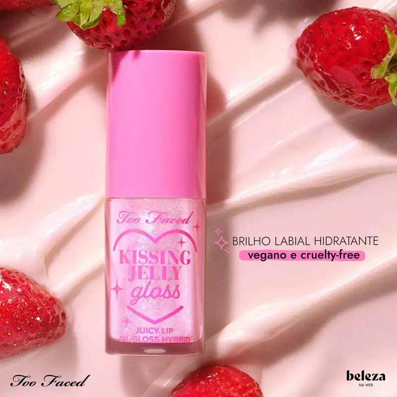 Too Faced Kissing Jelly Shade Strawberry Frosting - Brilho Labial 4,5ml