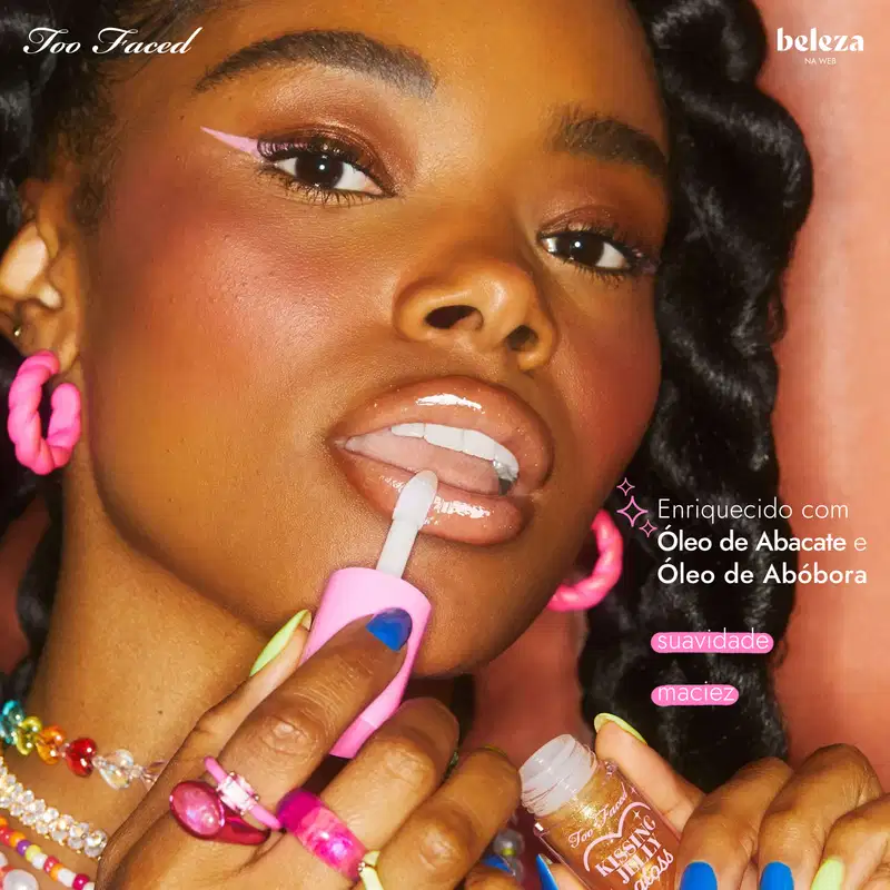 Too Faced Kissing Jelly Shade Strawberry Frosting - Brilho Labial 4,5ml