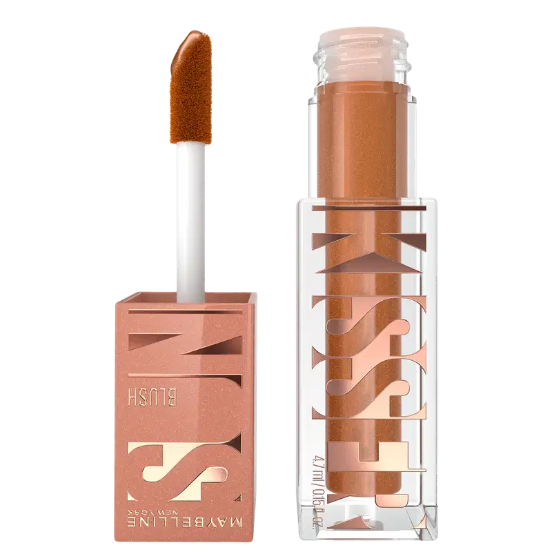 Blush Líquido Multifuncional Sunkisser, da marca Maybelline. Possui cor amarronzada.