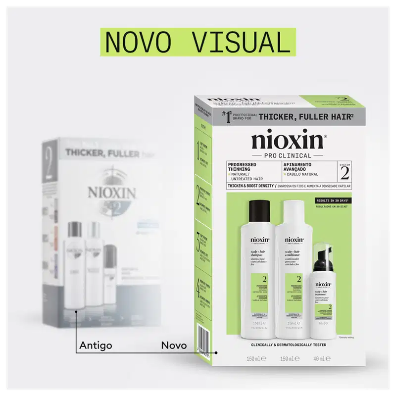 Kit Nioxin Volume Thinning Sistema 2 Trio Care (3 Produtos)