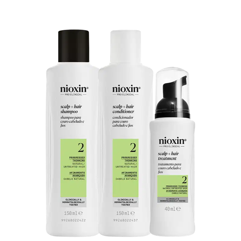 Kit Nioxin Volume Thinning Sistema 2 Trio Care (3 Produtos)