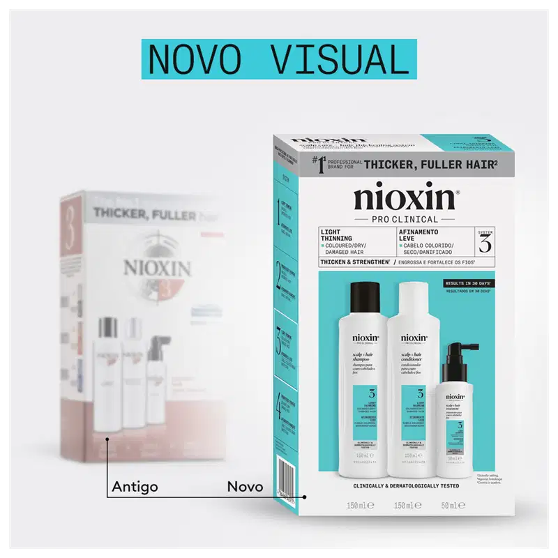 Kit Nioxin Volume Thinning Sistema 3 Trio Care (3 Produtos)