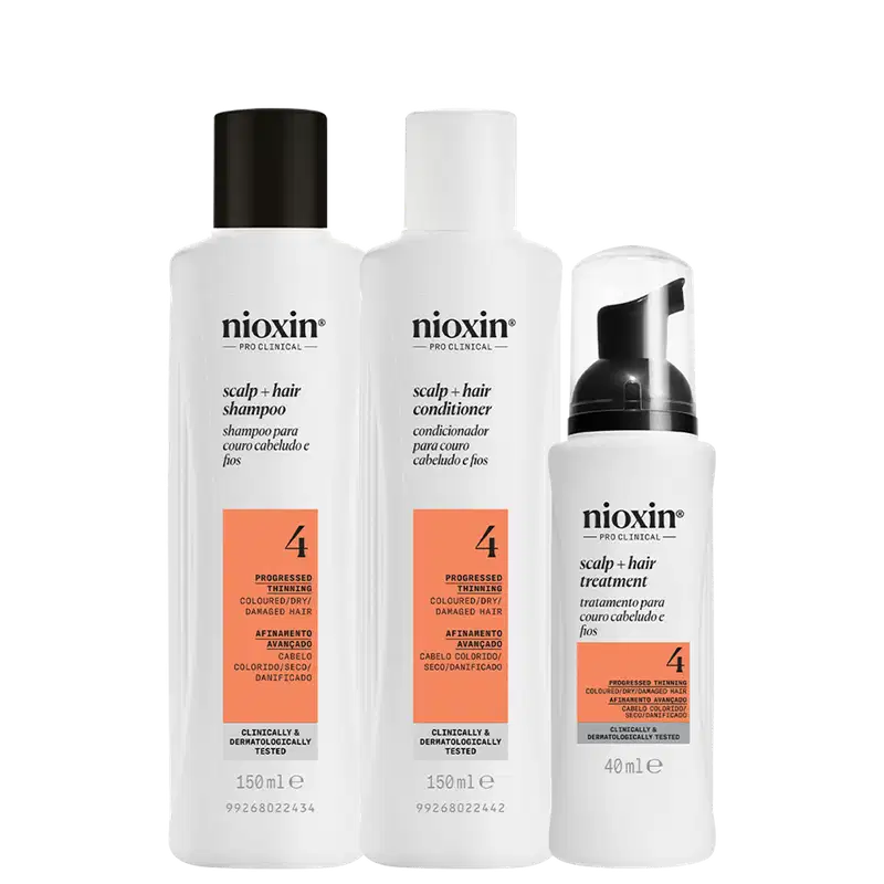 Kit Nioxin Volume Thinning Sistema 4 Trio Care (3 Produtos)