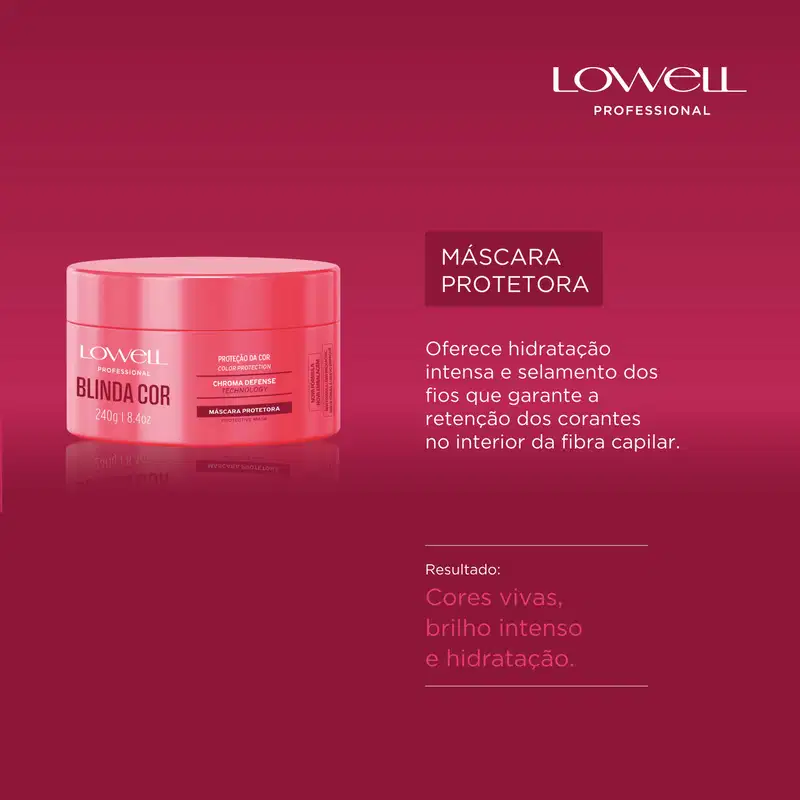 Lowell Blinda Cor -  Máscara Capilar 240g