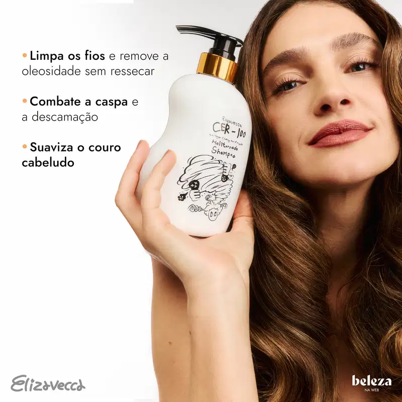 Elizavecca CER-100 Tratamento para Couro Cabeludo com Colágeno A+ Muscle Tornado - Shampoo 500ml