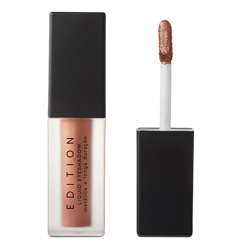 Sombra Líquida Edition Liquid Eyeshadow, da marca Océane. Cor marrom avermelhado claro.