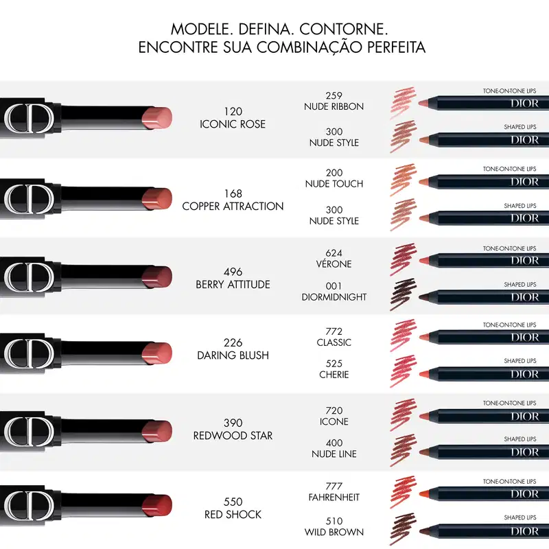 Dior Rouge On Stage Shine 496 Berry Attitude - Batom 2,2g