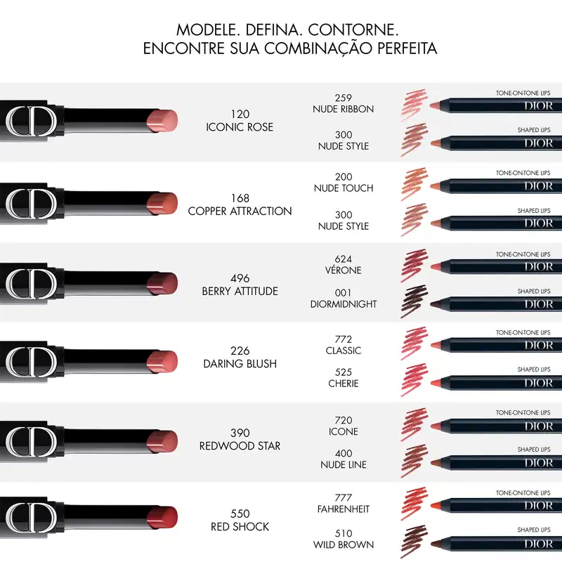 Dior Rouge On Stage Shine 550 Red Shock - Batom 2,2g