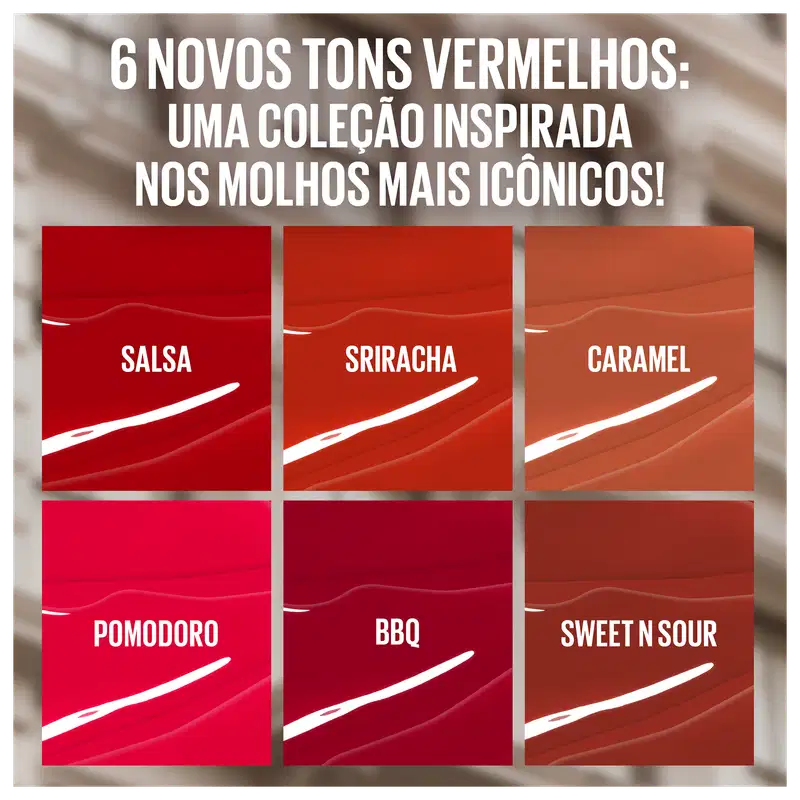 Maybelline NY SuperStay Vinyl Ink Sauce 205 Sriracha - Batom Líquido 4,2ml