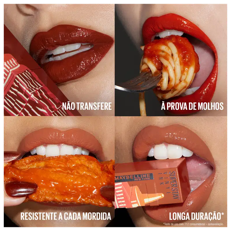 Maybelline NY SuperStay Vinyl Ink Sauce 205 Sriracha - Batom Líquido 4,2ml