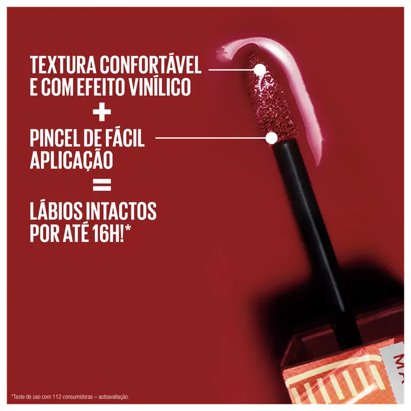 Maybelline NY SuperStay Vinyl Ink Sauce 205 Sriracha - Batom Líquido 4,2ml
