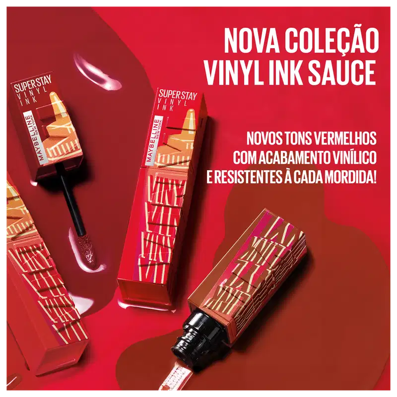 Maybelline NY SuperStay Vinyl Ink Sauce 205 Sriracha - Batom Líquido 4,2ml