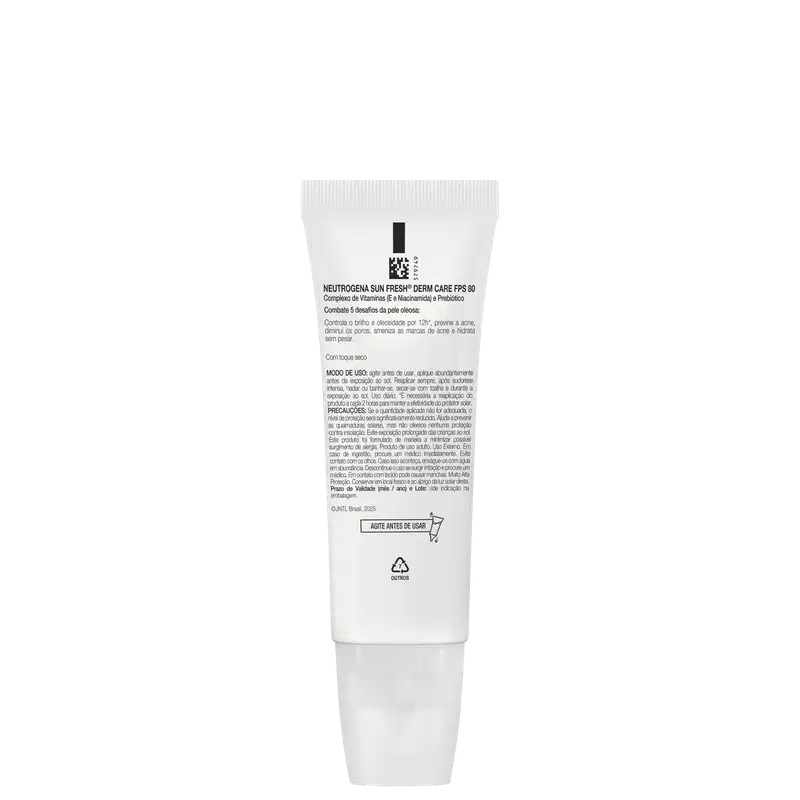 Protetor Solar Facial Neutrogena Sun Fresh Oil Control FPS80 Cor 2.0, 40ml.