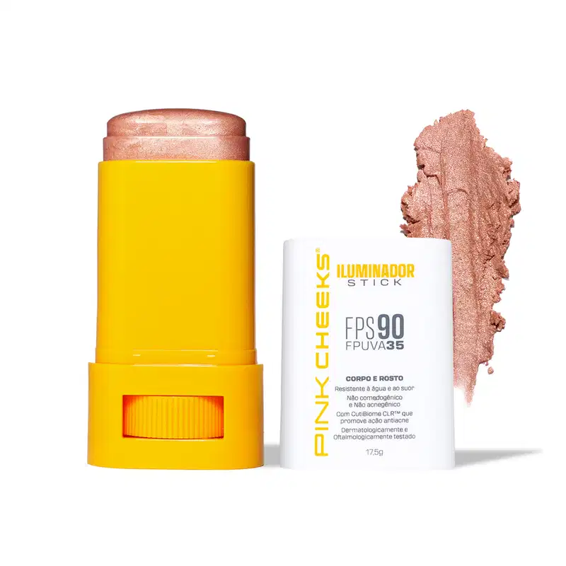 Pink Cheeks FPS90 FPUVA35 Champagne - Iluminador Corporal e Facial Multifuncional 17,5g