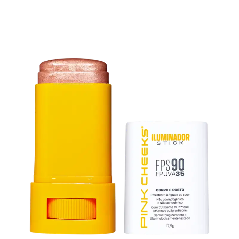 Pink Cheeks FPS90 FPUVA35 Champagne - Iluminador Corporal e Facial Multifuncional 17,5g