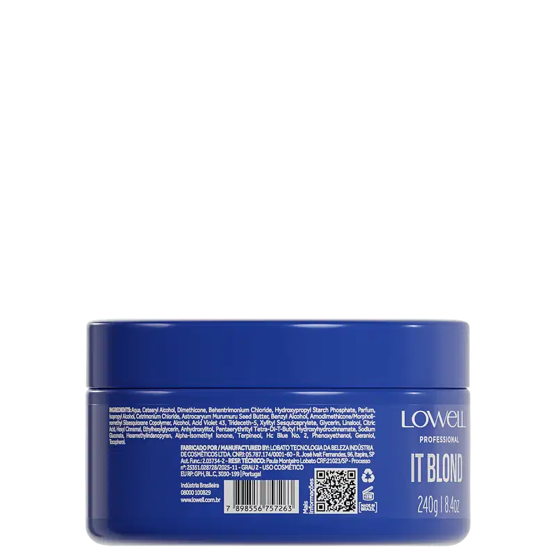 Lowell It Blond - Máscara Capilar Matizadora 240g