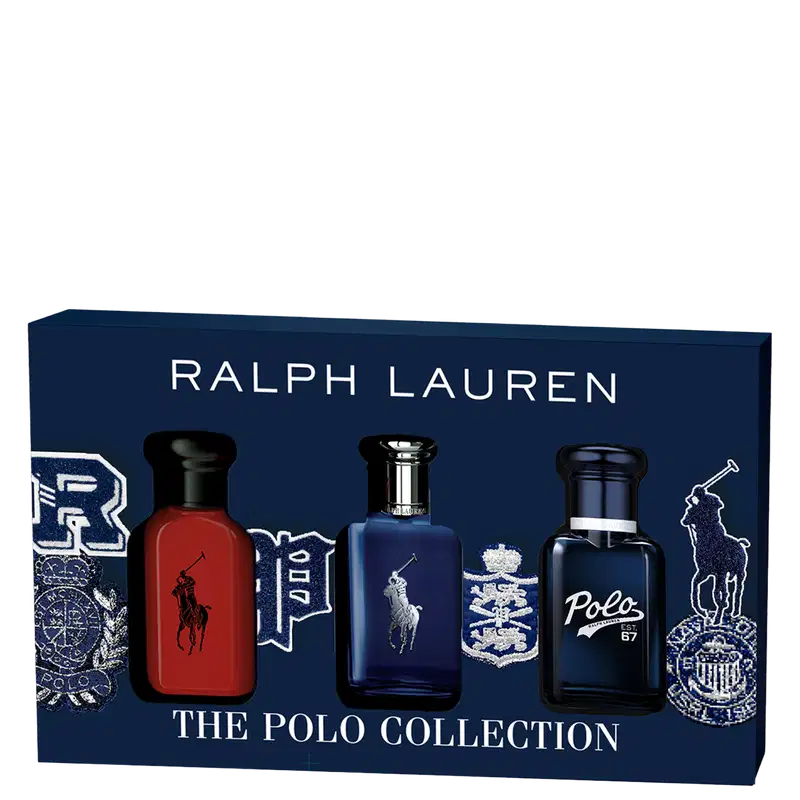 Conjunto The Polo Collection Ralph Lauren Masculino EDT 40ml + EDT 40ml + EDT 40ml.