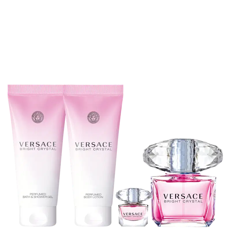 Conjunto Bright Crystal Versace EDT Feminino (4 Produtos)