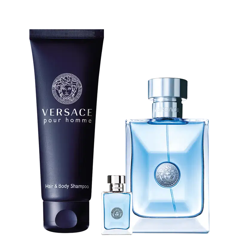 Conjunto Pour Homme Versace EDT Masculino (3 Produtos)