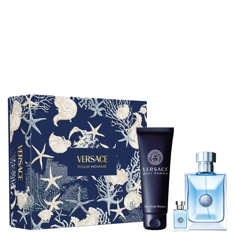 Conjunto Pour Homme Versace EDT Masculino (3 Produtos)