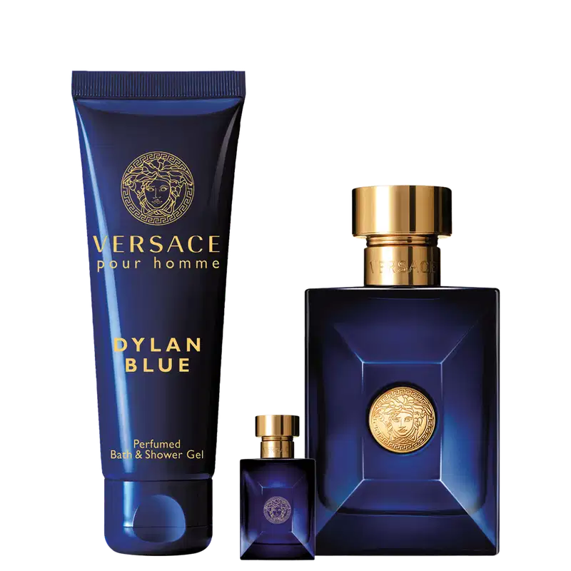 Conjunto Dylan Blue Pour Homme Versace EDT Masculino (3 Produtos)