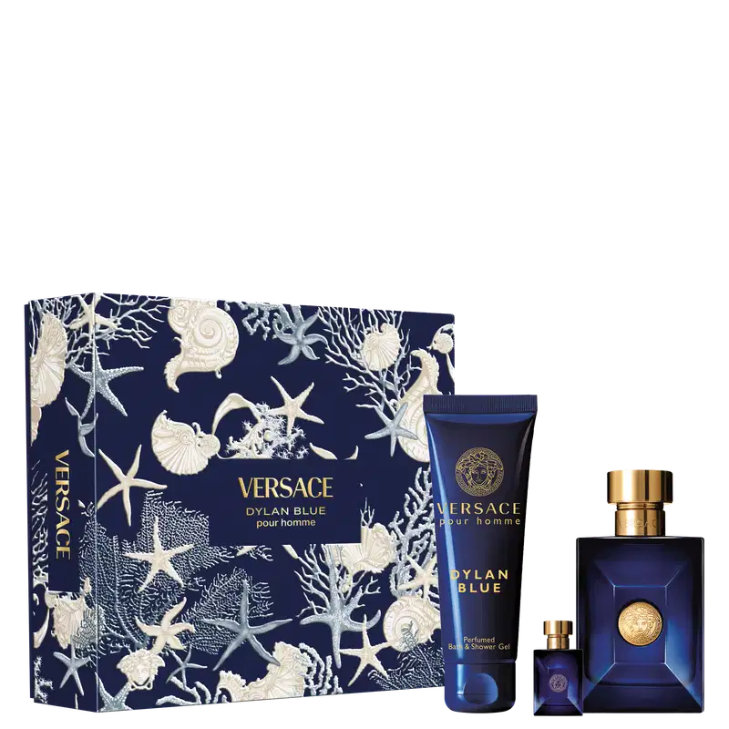 Conjunto Dylan Blue Pour Homme Versace EDT Masculino (3 Produtos)