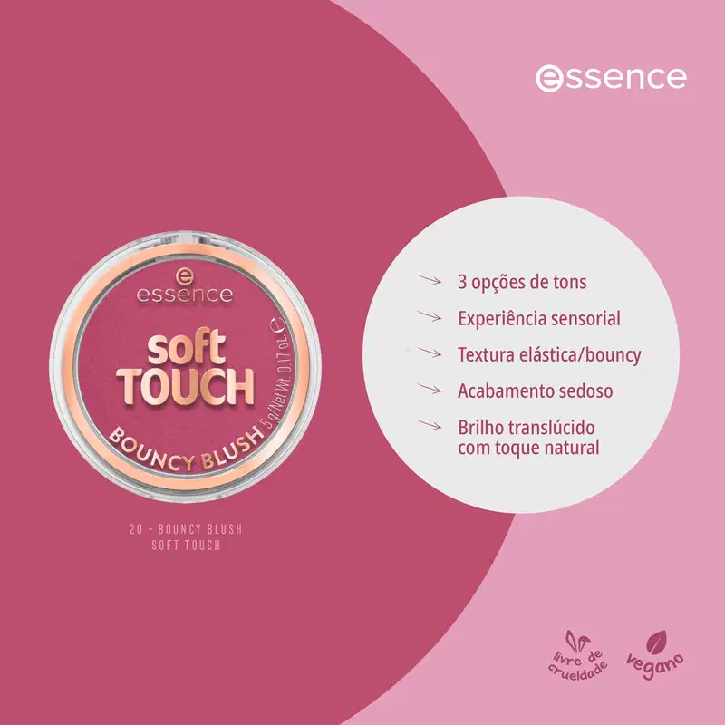 Essence Soft Touch Bouncy 20 Eletric Peon - Blush 5g