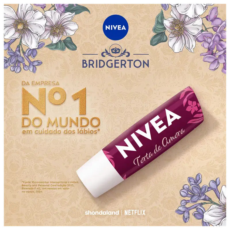 NIVEA Bridgerton Torta de Amora - Hidratante Labial 4,8g