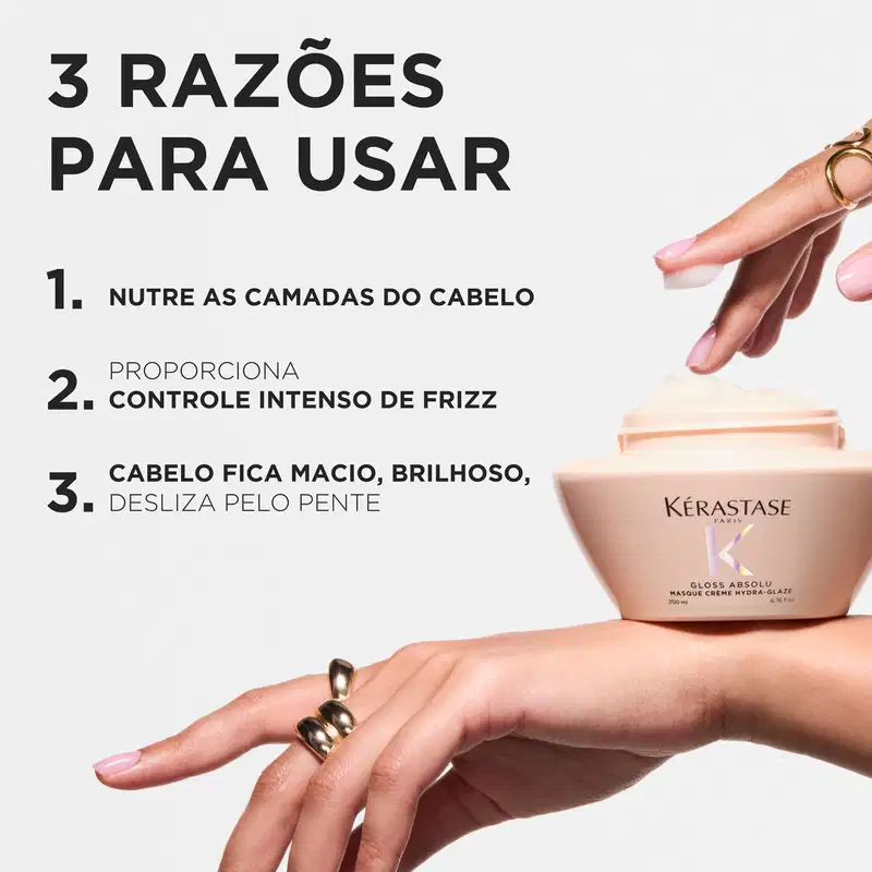 Máscara Capilar Kérastase Gloss Absolu Hydra-Glaze, 200ml.