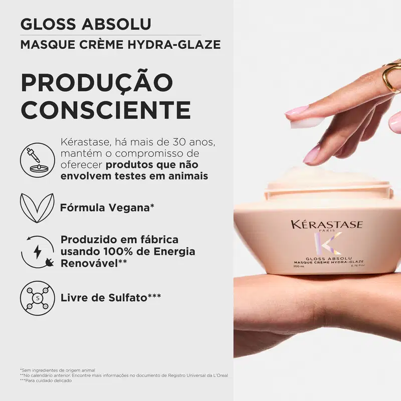 Máscara Capilar Kérastase Gloss Absolu Hydra-Glaze, 200ml.