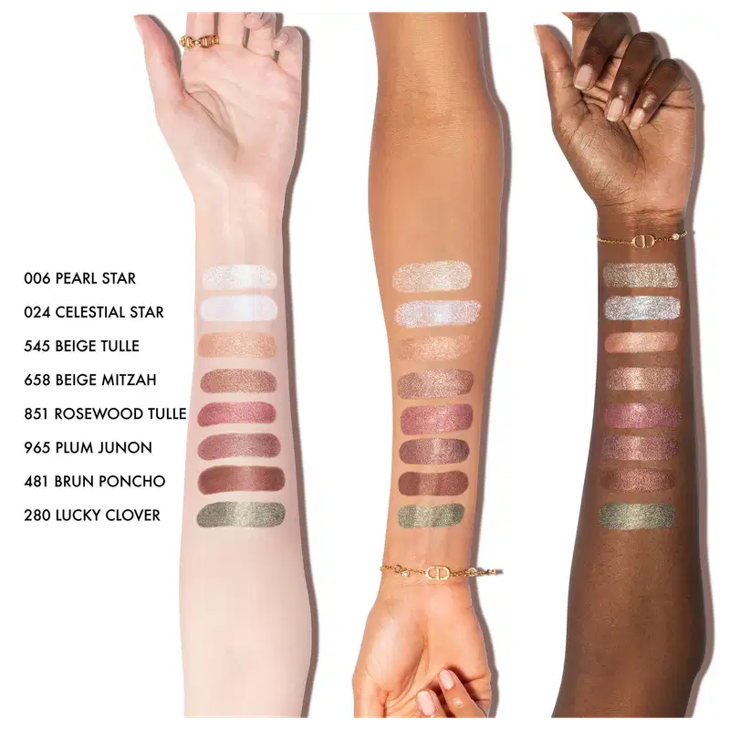Aplicação das cores das sombras em variados tons de pele
