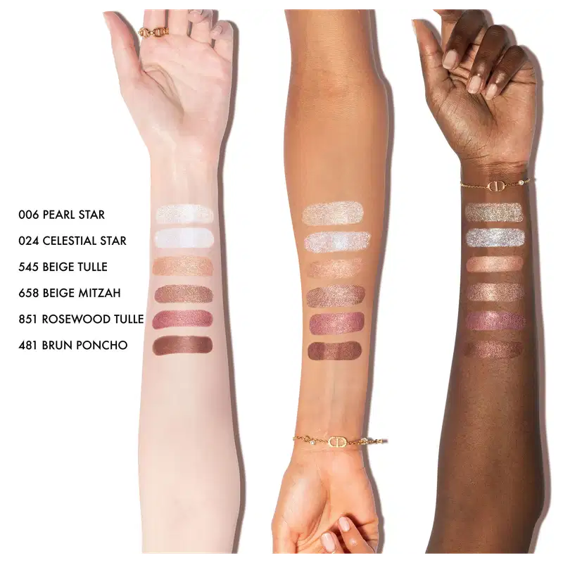 Aplicação das cores das sombras em variados tons de pele