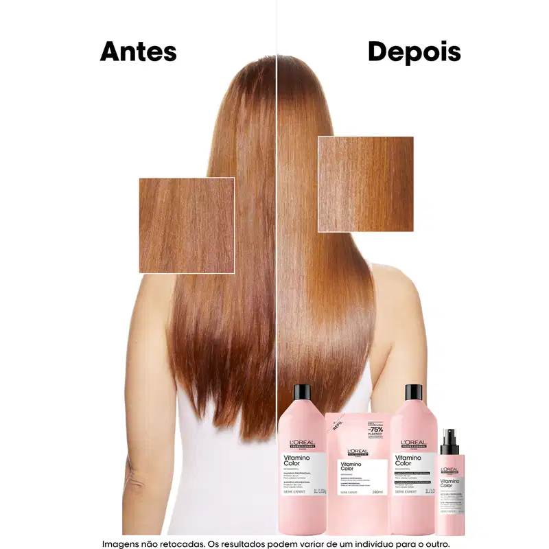 Antes e depois do uso