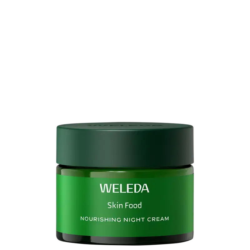 Embalagem com o creme facial Weleda Skin Food Noite.