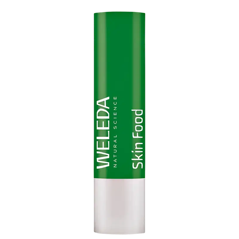 Embalagem do hidratante labial Weleda Skin Food.